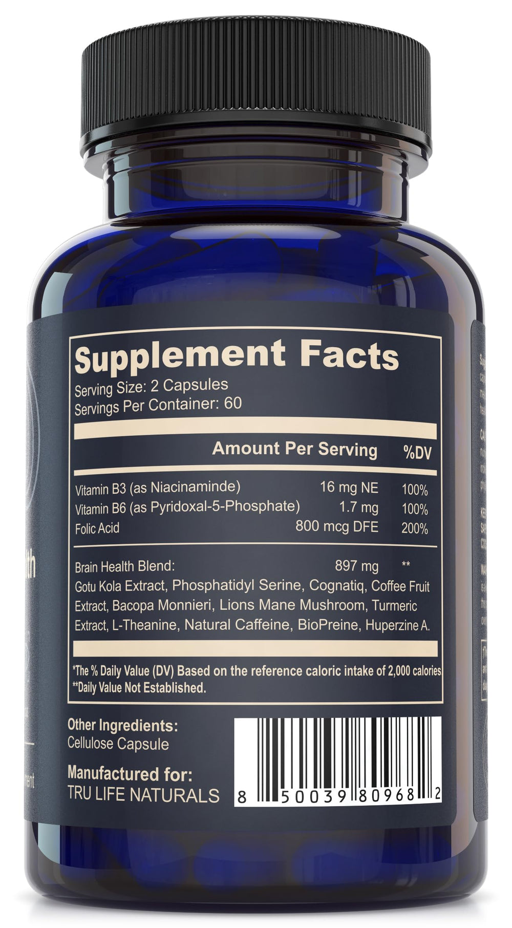 TRULIFE NATURALS NeuroACT bottle storage emphasizes freshness and potency.