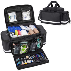 Trunab first aid bag front view with durable exterior for EMS use.