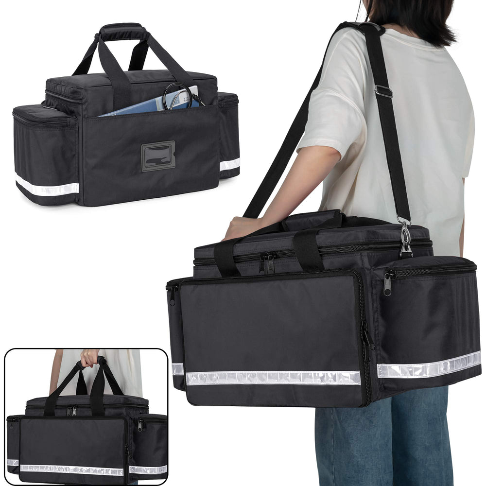 Trunab first aid bag padded handle for comfortable transport.
