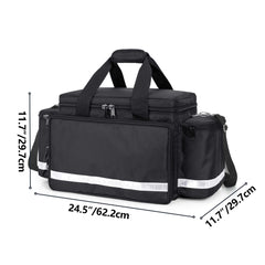 Trunab first aid bag side and back pockets boost storage options.