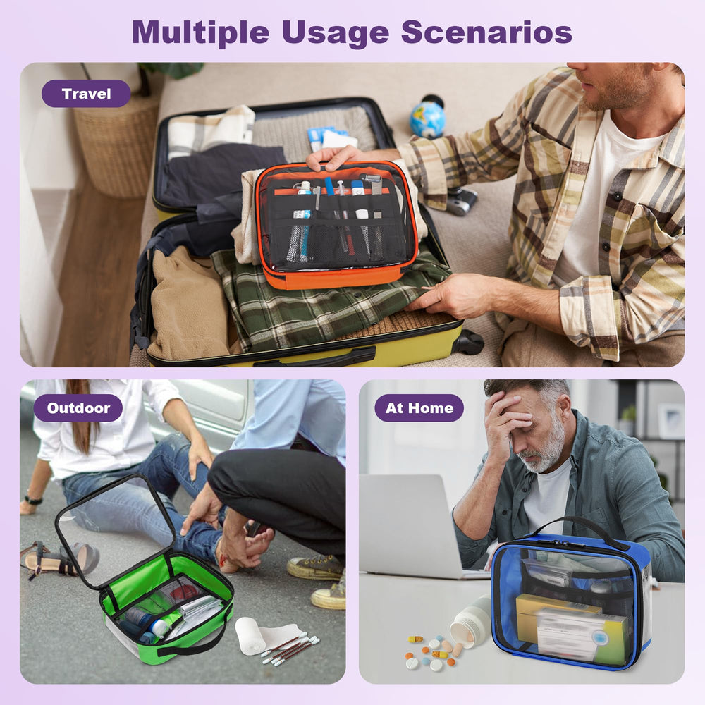 Trunab portable first aid bags ideal for home, car, and outdoor trips.