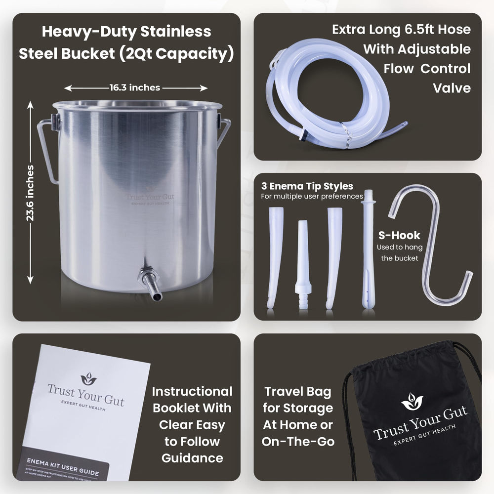 Trust Your Gut flow control system provides customizable cleansing intensity.