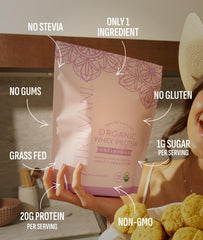 Truvani 20g scoop image emphasizes protein per serving for post-workout refuel.