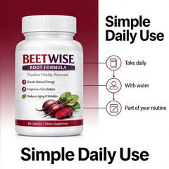 Tufonra Beetwise Root formula in use, great for smoothies.