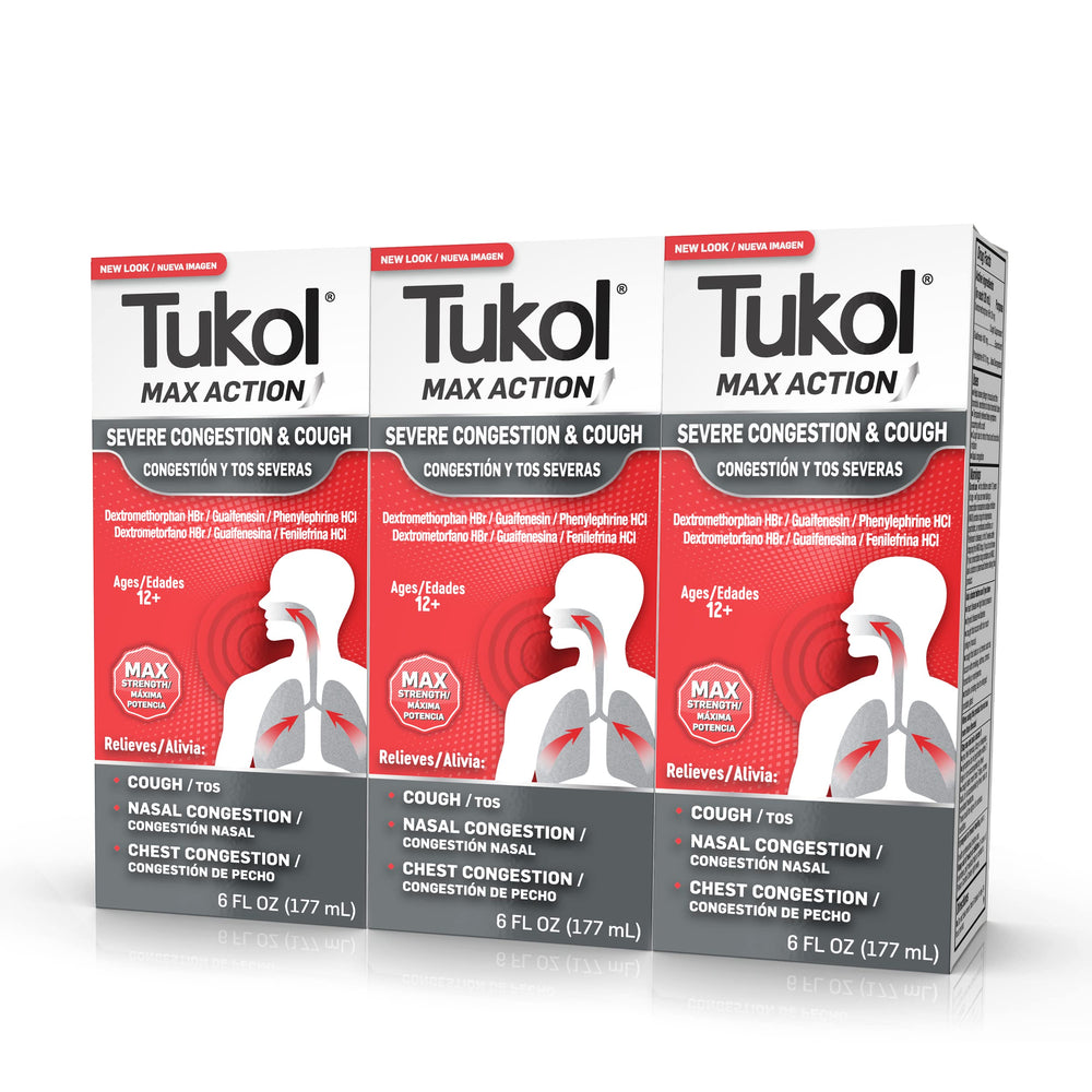 TUKOL MAX three-pack box front for convenient multi-day relief