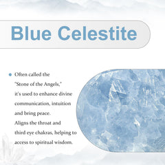 TUMBEELLUWA blue celestite heart puff with gift box ready for gifting