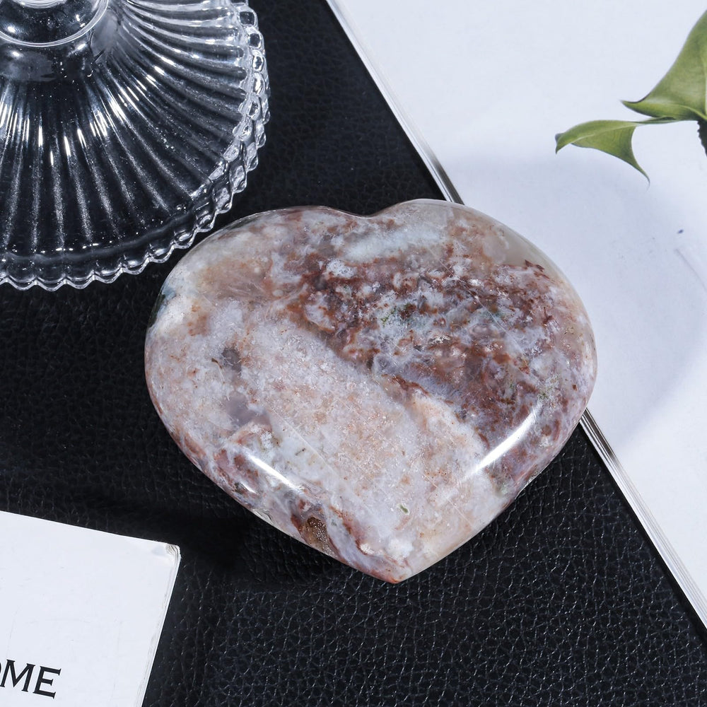 TUMBEELLUWA crystal décor table accent with vibrant ocean jasper hues