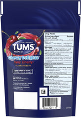 TUMS Chewy Delights Very Cherry freshness seal signals quality.