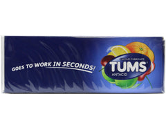 TUMS berry-flavored chewables ready for oral consumption.