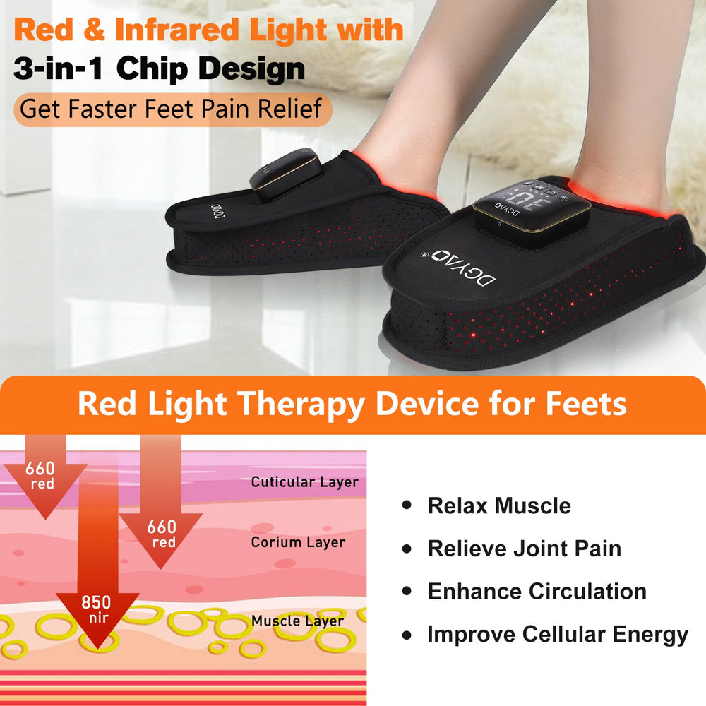 TUOB foot slipper close-up shows full-foot coverage detail for targeted therapy.