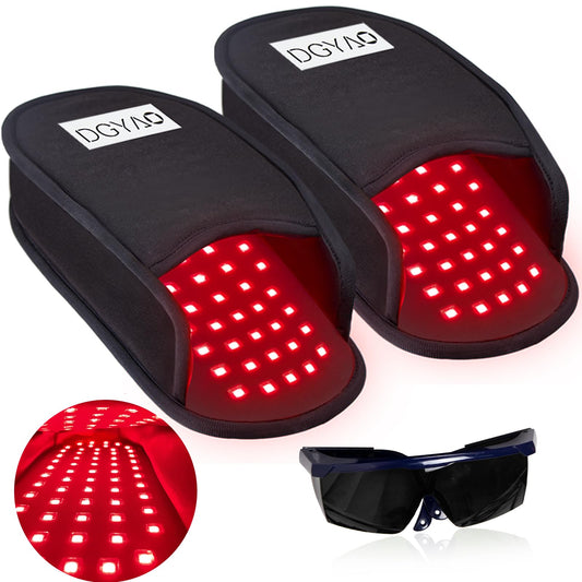 TUOB red infrared foot slippers full coverage pad for at-home comfort