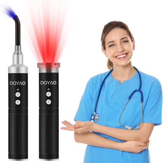 TUOB red light device for face and body with detachable tip enables versatile home therapy.