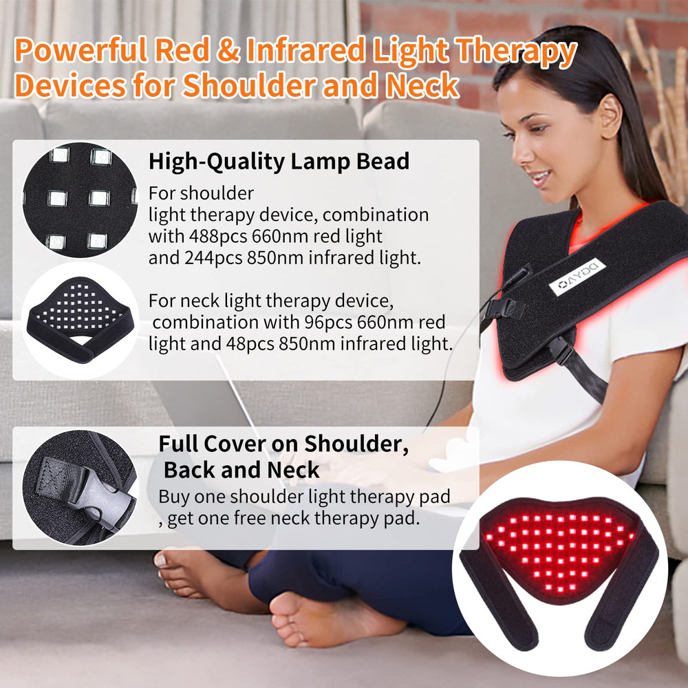 TUOB shoulder and neck full-coverage therapy setup