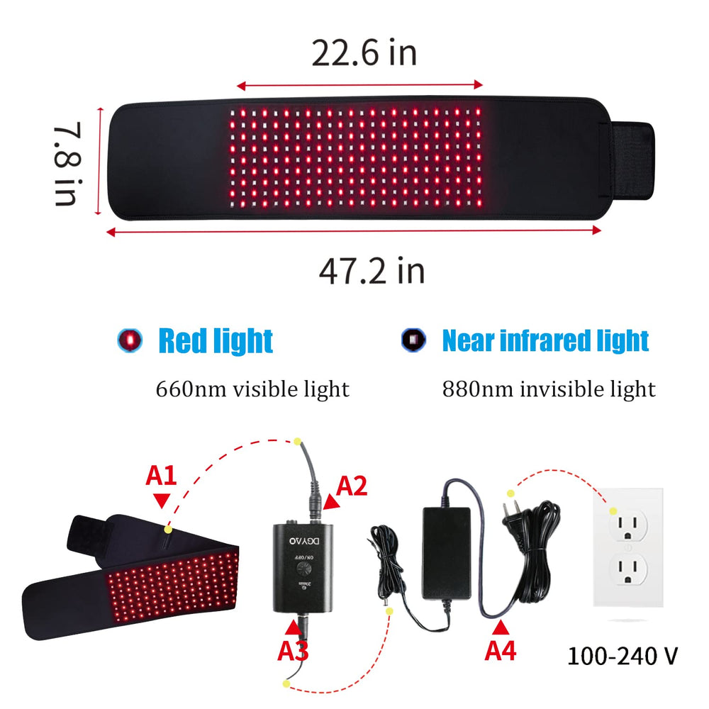 tuoyr red light wrap wearing position shows hands-free comfort during day