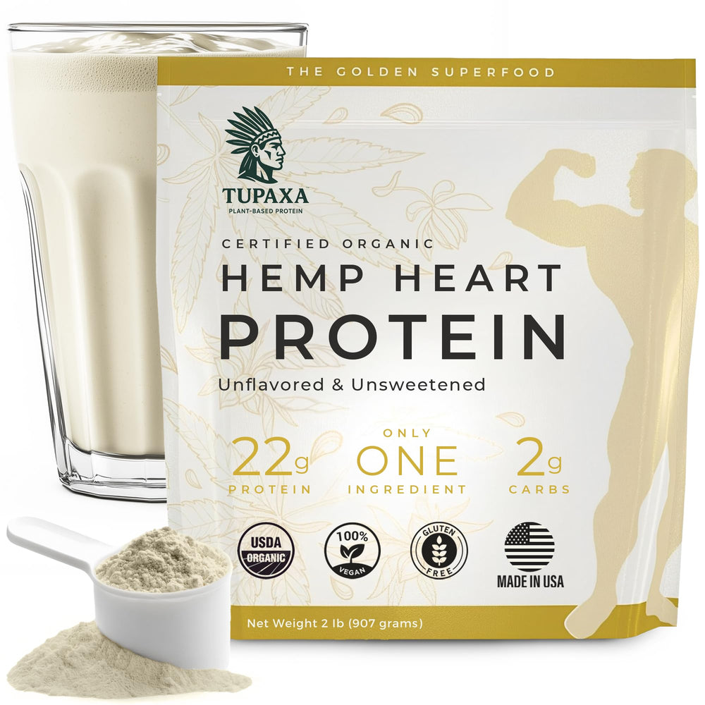 TUPAXA hemp protein unflavored bag for clean daily nutrition