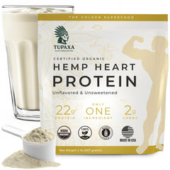 TUPAXA hemp protein unflavored bag for clean daily nutrition