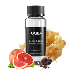 Tuqila Hotel Waterless Diffuser Oil Clove Cedar bottle—luxury aroma for upscale spaces