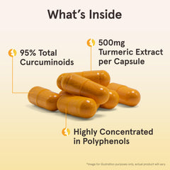 Turmeric extract jar label emphasizes non-GMO, vegan and gluten-free attributes.