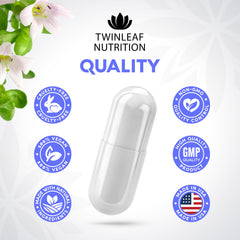 Twinleaf Serotonin Booster capsules with passionflower and St. John's Wort for relaxation potential