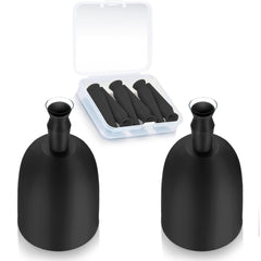 Twizz inserter storage stand in closed mode secures scleral lens tools during travel.