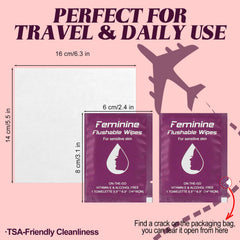 Twoworld unscented feminine care wet wipes, gentle on sensitive skin.