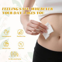 twoworld feminine wipes compact travel size fits bags easily.