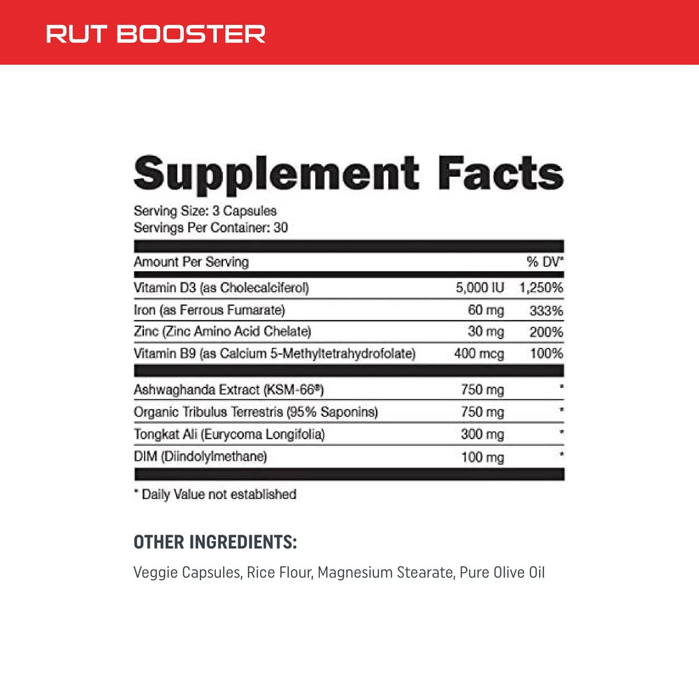 TyeinGo Bucked Up RUT bottle back shows ingredients and dosage for informed daily use