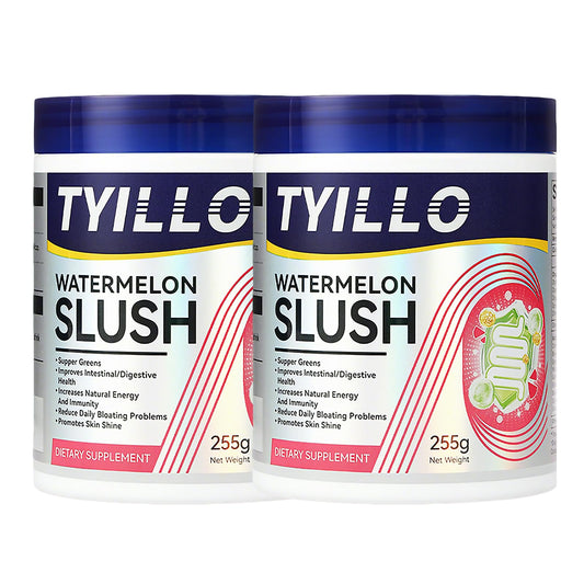 Tyillo Super Greens Powder tub for easy daily nutrition support.