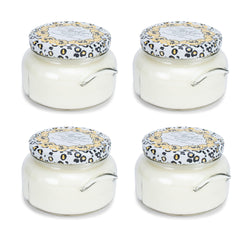 Tyler Creamy White 2-Wick pack of four candles for gifting and cozy ambiance.