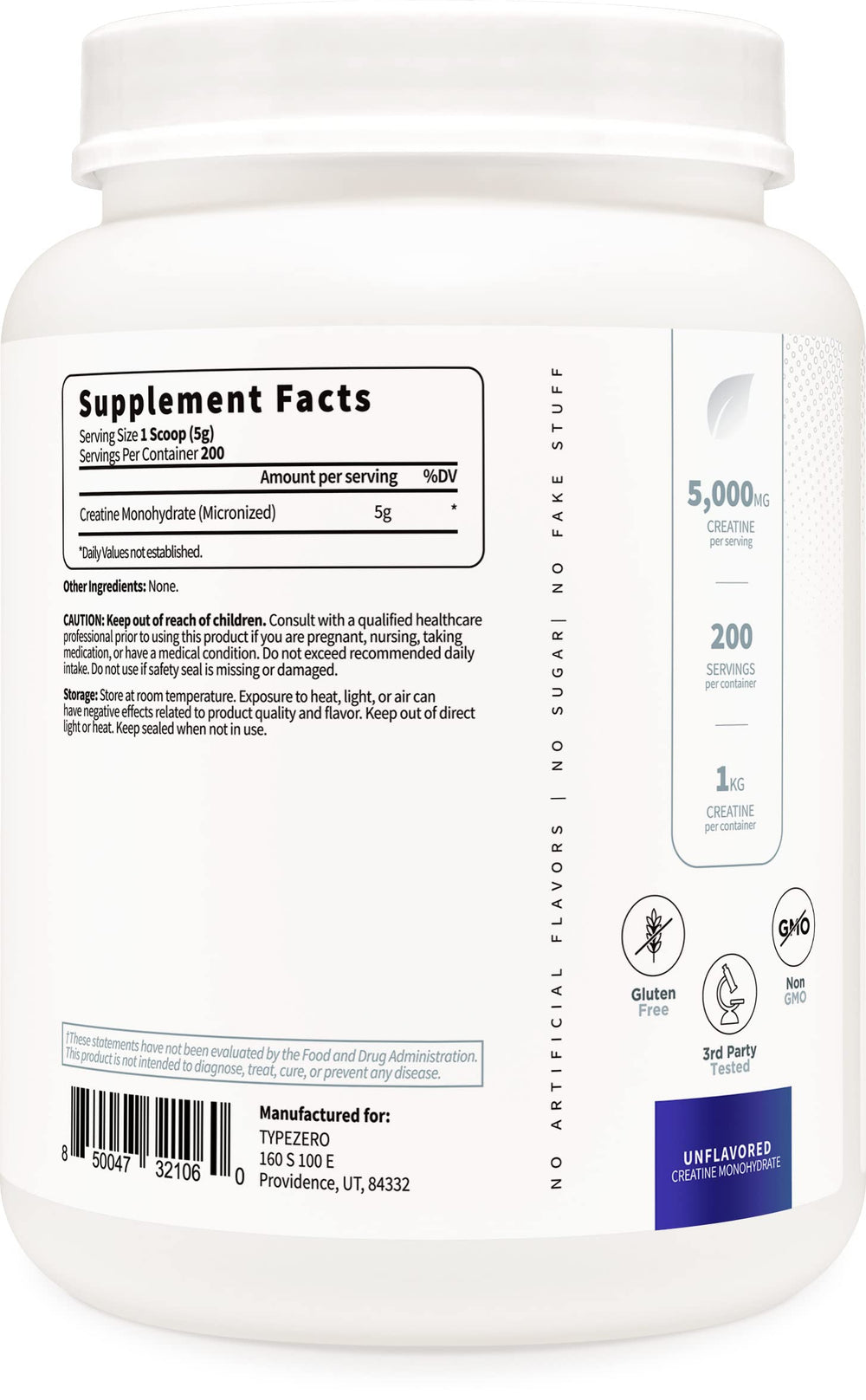 Type Zero Creatine Monohydrate dissolving in water for quick hydration