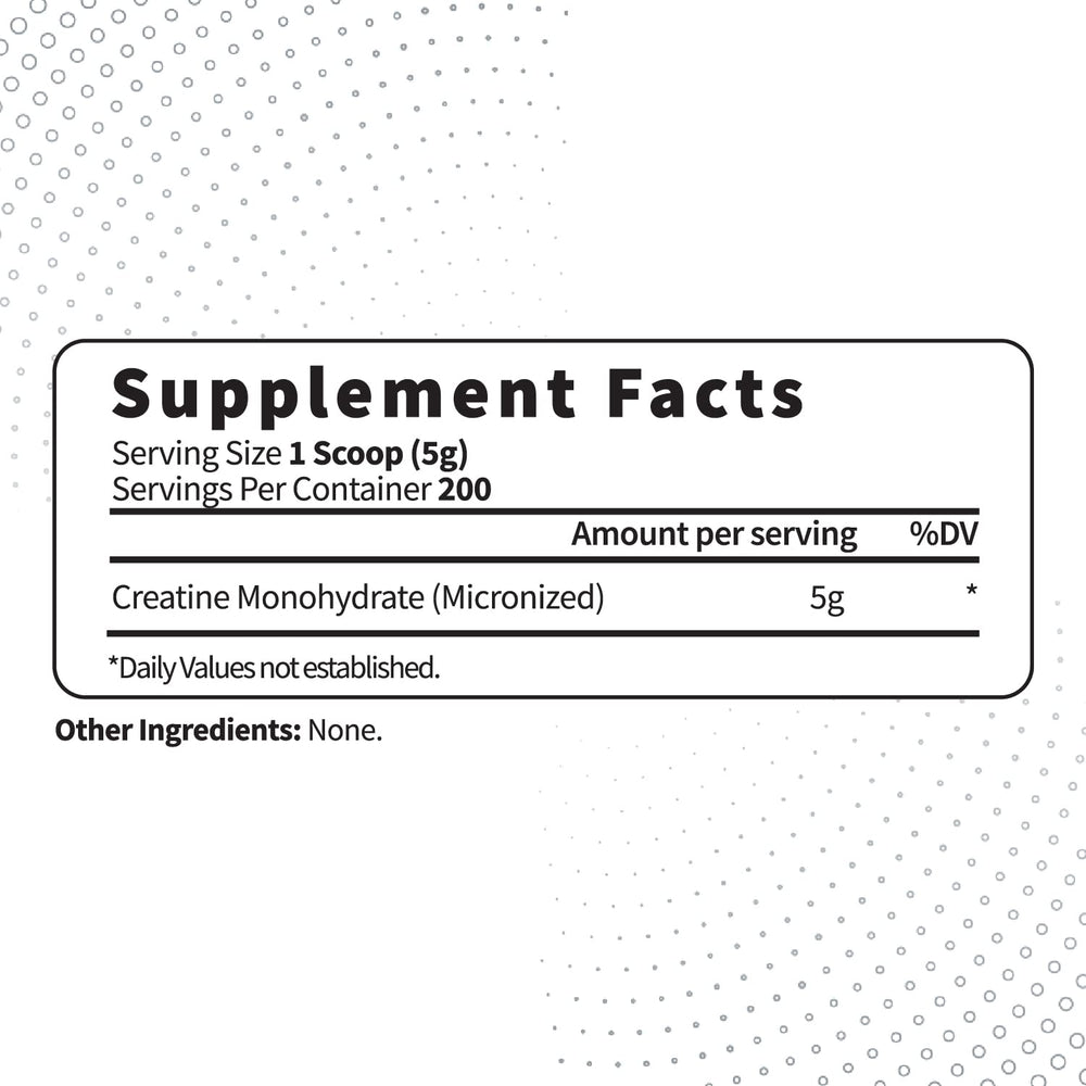 Type Zero Creatine Monohydrate micronized powder texture promotes smooth mixing