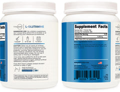 Type Zero L-Glutamine being poured into a glass for daily routine.