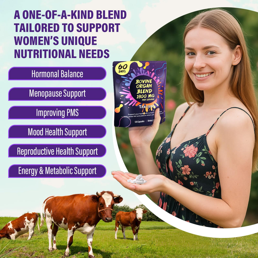 tzaxyan 1300mg grass-fed beef liver feature nutrient-dense energy support