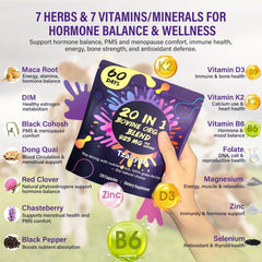 tzaxyan 20-in-1 herbal complex with maca and cohosh for harmony