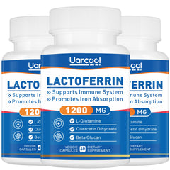 Uarcool Lactoferrin 1200mg bottle front view highlighting packaging for daily immune support