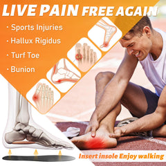 UBARONY turf toe insole reversible left-right fit adapts to either foot