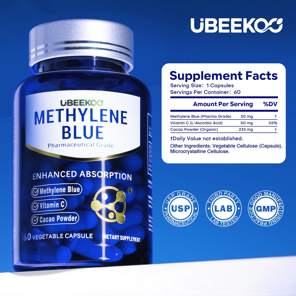 UBEEKOO packaging closeup shows compact bottle for on-the-go use.