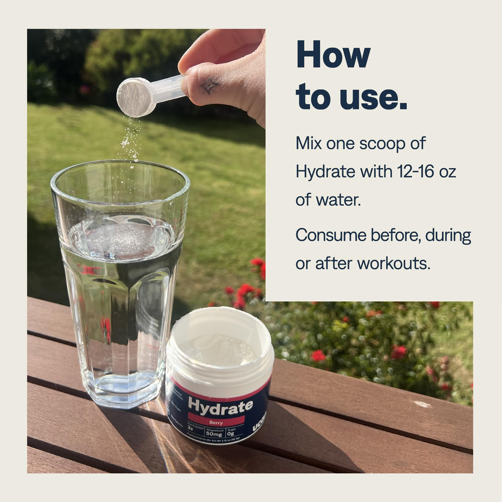 UCAN Hydrate scoop measures precise servings for zero-sugar hydration