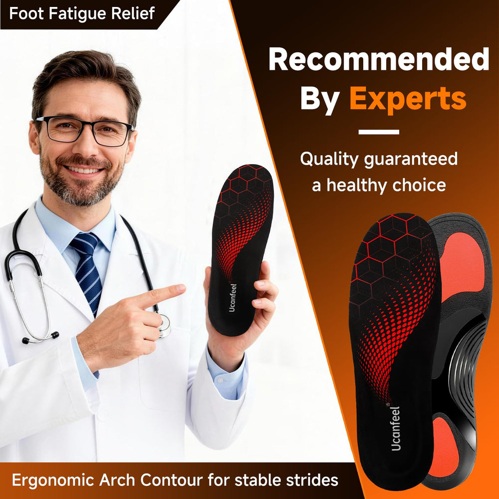 Ucanfeel insoles with deep heel cup for natural alignment