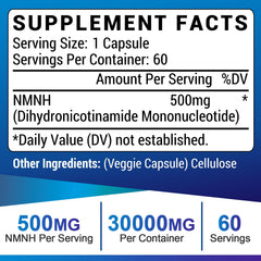 Ucessuyy NMNH capsules daily dose ready for easy intake.