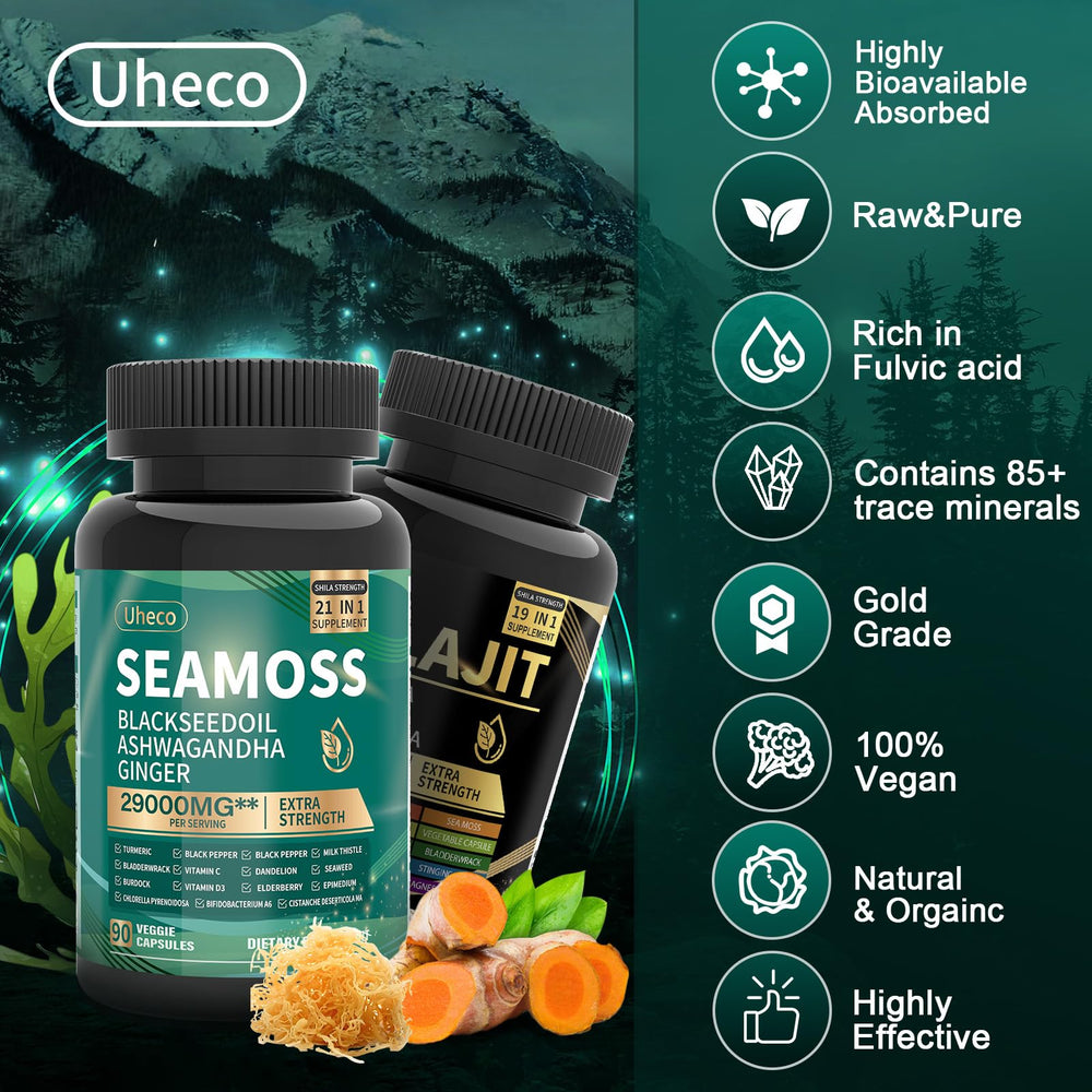 Uheco Turmeric and Bladderwrack bottle showcasing a holistic mineral blend