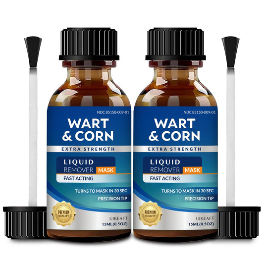 Uikeaft wart remover bottle for feet with fast-acting liquid.