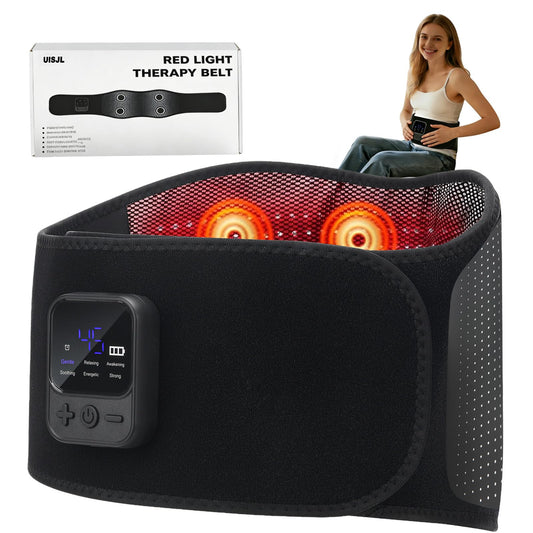 UISJL cordless back massager belt with wide pad for full back coverage and targeted relief