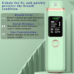 Ujhosld portable breath checker sensor enables contactless, hygienic self-monitoring.