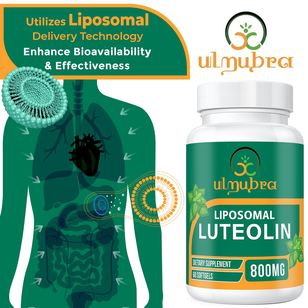 Front of Ulmubra bottle with label highlighting 800MG dosage.
