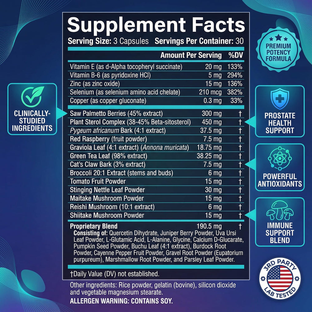 ULTALIFE beta-sitosterol prostate support enhances urinary balance.