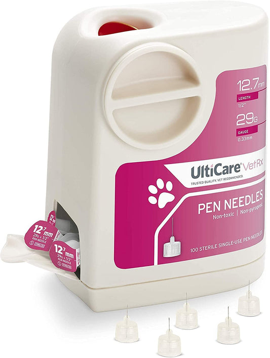 UltiCare VetRx Safe Pack needle dispense system for at-home pet care and disposal