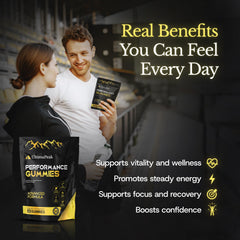 UltimaPeak L-Arginine gummies natural energy support in a scene.