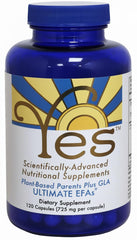 ULTIMATE EFAs YES bottle pour shows a burpless plant-based option for daily heart and skin support