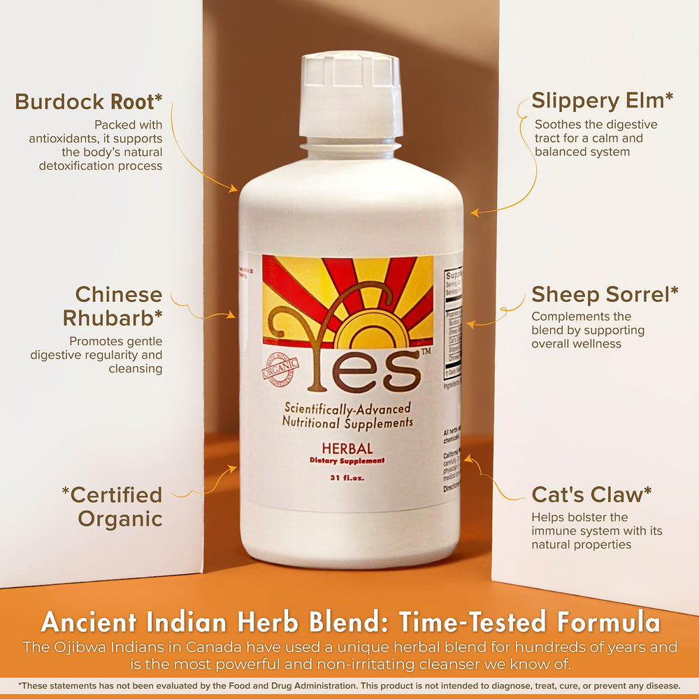 ULTIMATE EFAs Yes Herbal Immunity ingredients slippery elm conveys gentle digestive support